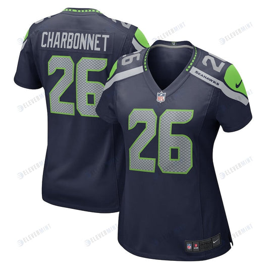 Zach Charbonnet 26 Seattle Seahawks Women Game Jersey - College Navy