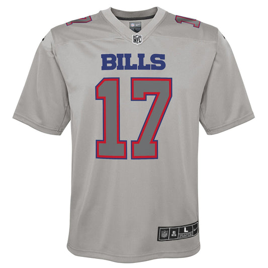 Boys' Grade School Josh Allen Nike Bills Atmosphere Game Jersey - Grey