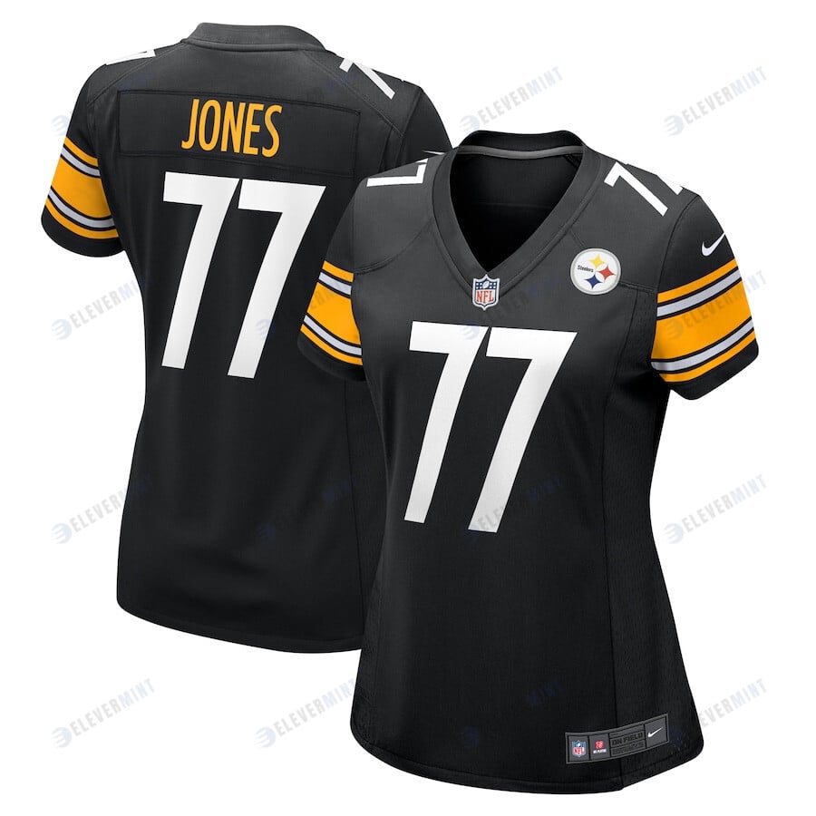 Broderick Jones 77 Pittsburgh Steelers Women Game Jersey - Black