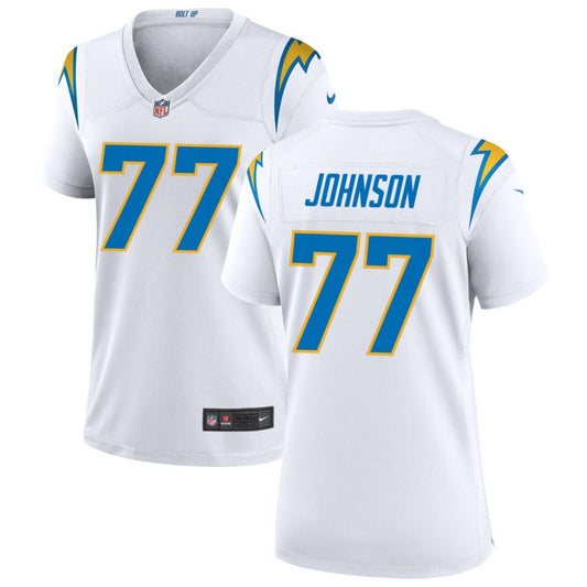 Zion Johnson Nike Los Angeles Chargers Women's Game Jersey - White