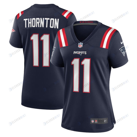 Tyquan Thornton 11 New England Patriots Women Game Jersey - Navy