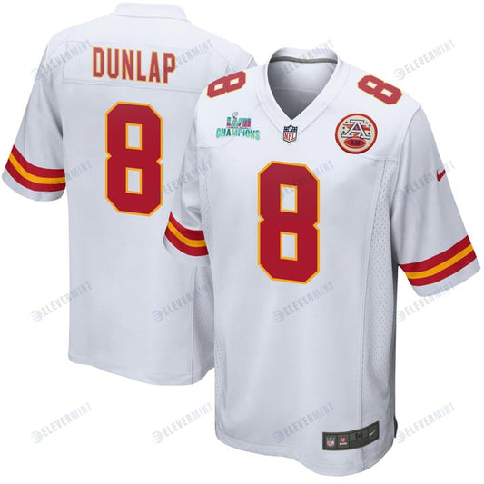 Carlos Dunlap 8 Kansas City Chiefs Super Bowl LVII Champions Men Game Jersey - White