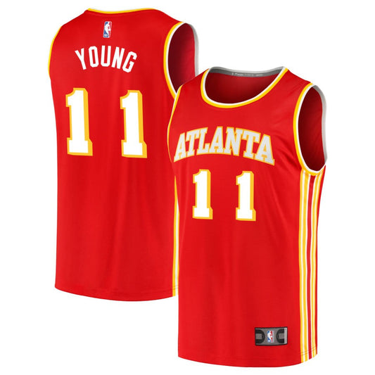 Trae Young Atlanta Hawks Fanatics Branded 2020 Fast Break Replica Jersey - Icon Edition - Red