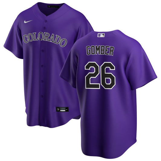 Austin Gomber Colorado Rockies Nike Alternate Replica Jersey - Purple