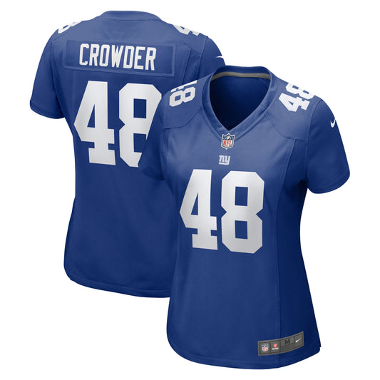 Tae Crowder New York Giants Nike Women's Team Game Jersey - Royal