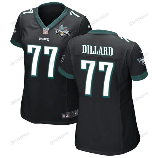 Andre Dillard 77 Philadelphia Eagles Super Bowl LVII Champions 2 Stars Women Game Jersey - Black