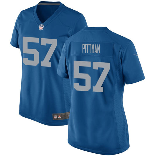 Anthony Pittman Detroit Lions Nike Women's Throwback Game Jersey - Blue