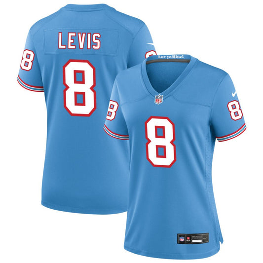 Will Levis Tennessee Titans Nike Women's Oilers Throwback Game Jersey - Light Blue