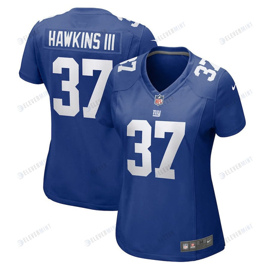 Tre Hawkins 37 New York Giants Women Game Jersey - Royal