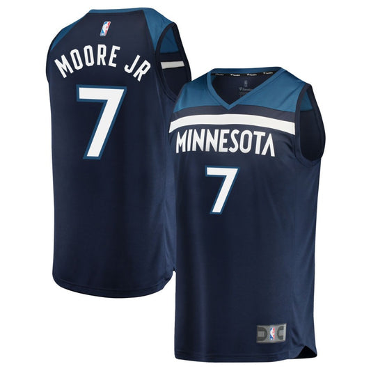 Wendell Moore Jr Minnesota Timberwolves Fanatics Branded Youth Fast Break Replica Jersey Navy - Icon Edition