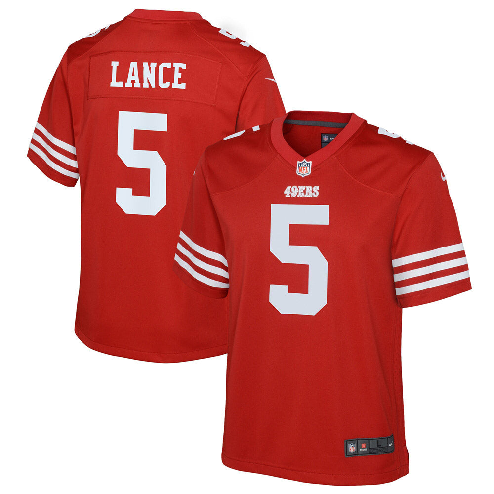 Youth San Francisco 49ers Trey Lance Game Jersey Scarlet