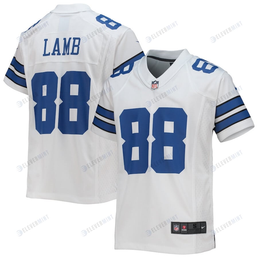 CeeDee Lamb 88 Dallas Cowboys YOUTH Game Jersey - White