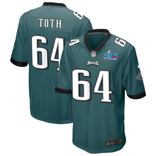 Brett Toth Philadelphia Eagles Nike Super Bowl LVII Game Jersey - Midnight Green