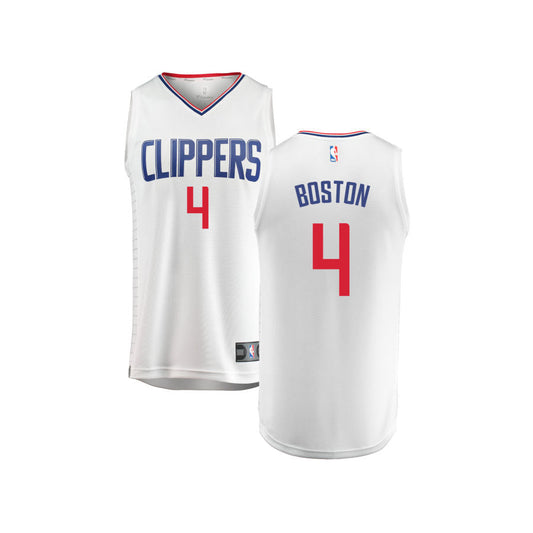 Brandon Boston LA Clippers Fanatics Branded Youth Fast Break Replica Jersey White - Association Edition