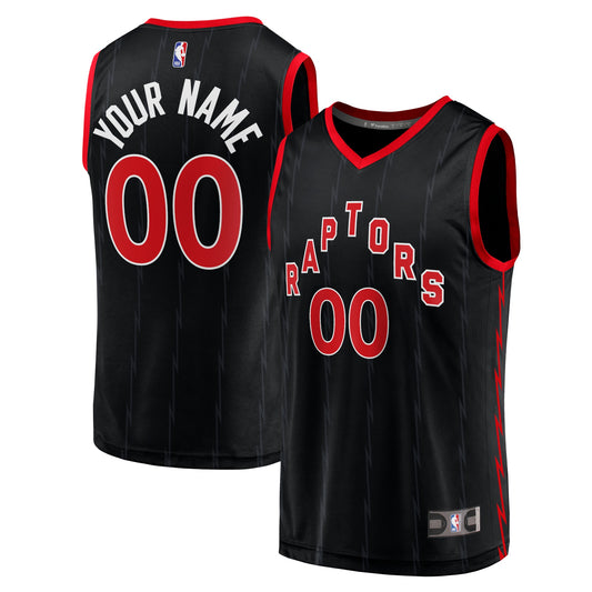 Toronto Raptors Fanatics Branded Fast Break Replica Custom Jersey Black - Statement Edition