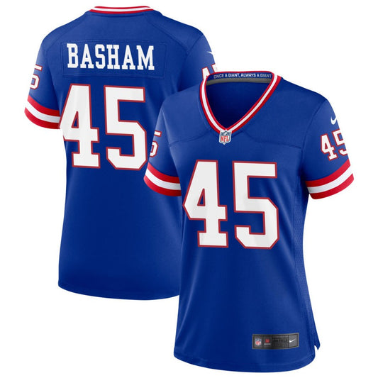 Boogie Basham New York Giants Nike Women's Classic Game Jersey - Royal