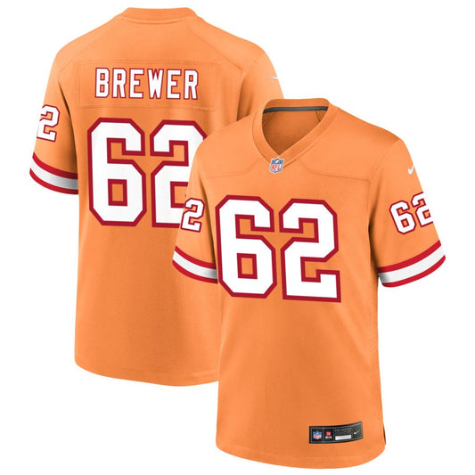 C.J. Brewer Tampa Bay Buccaneers Nike Throwback Game Jersey - Orange