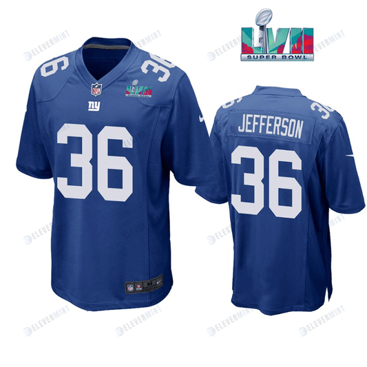 Tony Jefferson 36New York Giants Super Bowl LVII Super Bowl LVII Royal Men Game Jersey