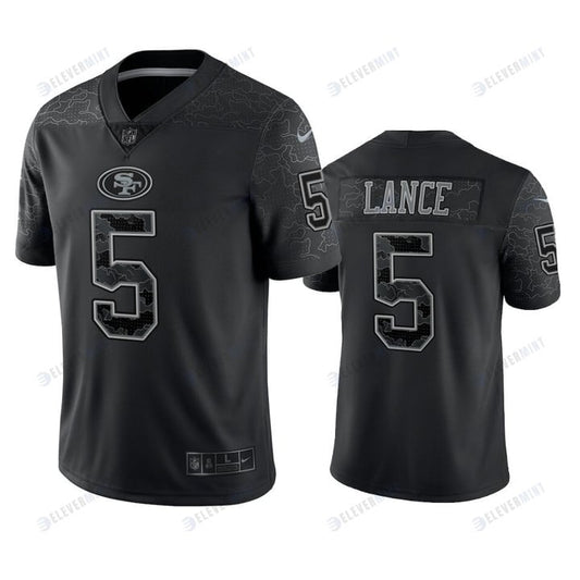 Trey Lance 5 San Francisco 49ers Black Reflective Limited Jersey - Men