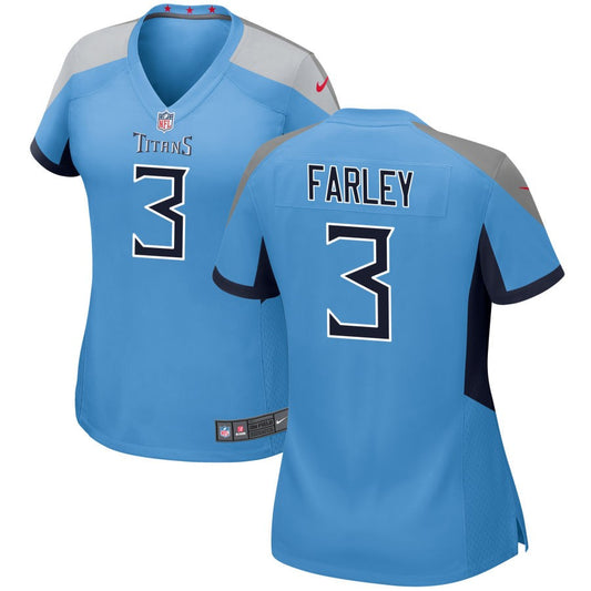 Caleb Farley Tennessee Titans Nike Women's Alternate Game Jersey - Light Blue