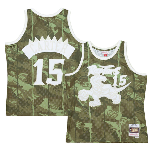 Vince Carter Toronto Raptors Mitchell & Ness Hardwood Classics 1998/99 Ghost Green Swingman Jersey - Camo