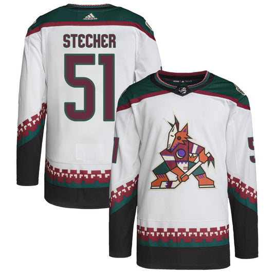 Troy Stecher Arizona Coyotes adidas Primegreen Authentic Pro Jersey - White