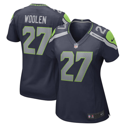 Women's Seattle Seahawks Tariq Woolen Game Jersey - Navy