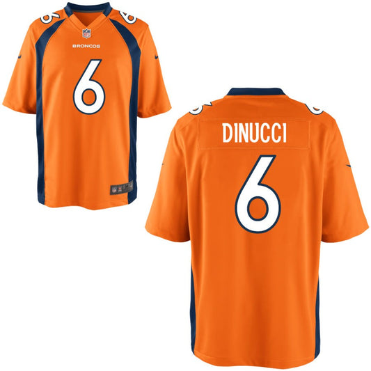 Ben DiNucci Denver Broncos Nike Youth Game Jersey - Orange