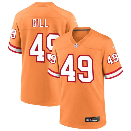 Cam Gill Tampa Bay Buccaneers Nike Throwback Game Jersey - Orange