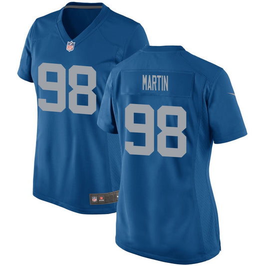 Brodric Martin Detroit Lions Nike Women's Throwback Game Jersey - Blue