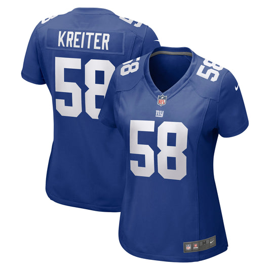 Casey Kreiter New York Giants Nike Women's Game Jersey - Royal