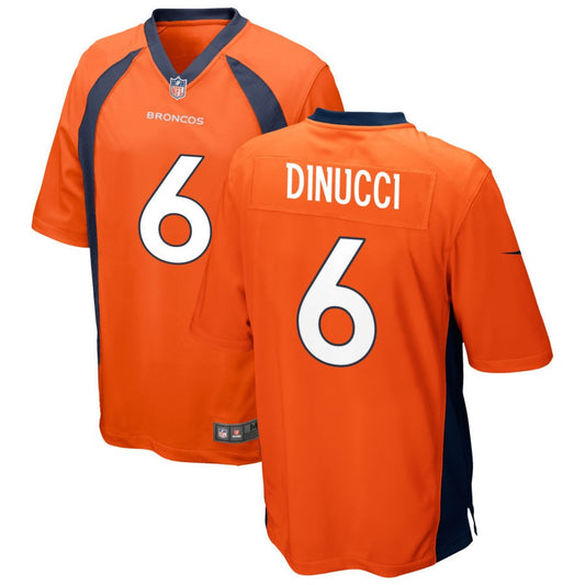 Ben DiNucci Denver Broncos Nike Game Jersey - Orange