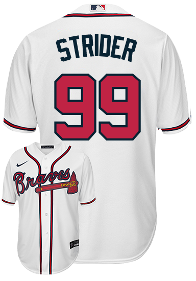 Spencer Strider Jersey - Atlanta Braves Replica Adult Home Jersey