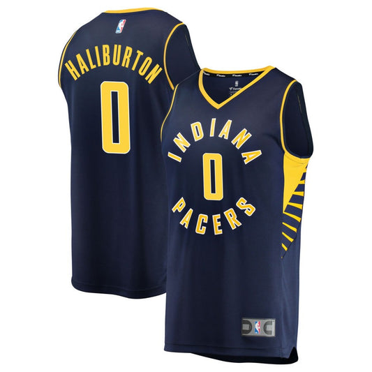 Tyrese Haliburton Indiana Pacers Fanatics Branded Fast Break Replica Jersey - Icon Edition - Navy