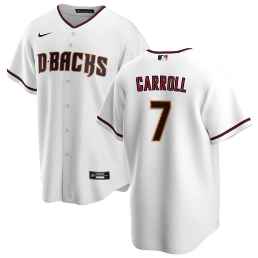 Youth Arizona Diamondbacks Corbin Carroll Cool Base Replica Home Jersey - White