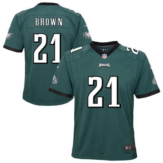 Sydney Brown Philadelphia Eagles Nike Youth Team Game Jersey - Midnight Green