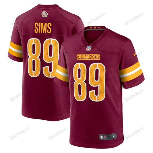 Cam Sims Washington Commanders Game Jersey - Burgundy