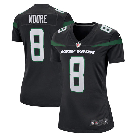 Women's New York Jets Elijah Moore Game Jersey Stealth Black