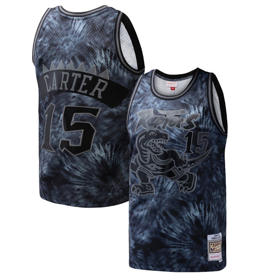 Vince Carter Toronto Raptors Mitchell & Ness Hardwood Classics 1998/99 Tie-Dye Swingman Jersey - Black