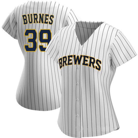 Women's Milwaukee Brewers Corbin Burnes Cool Base Replica Home Jersey - White