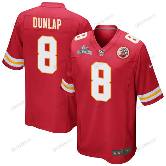 Carlos Dunlap 8 Kansas City Chiefs Super Bowl LVII Champions Men Game Jersey - Red