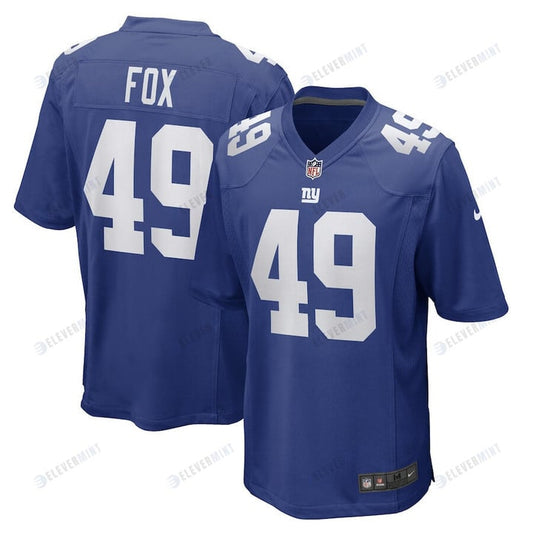 Tomon Fox New York Giants Game Player Jersey - Royal