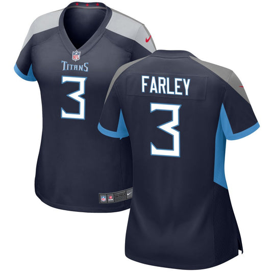 Caleb Farley Tennessee Titans Nike Women's Game Jersey - Navy