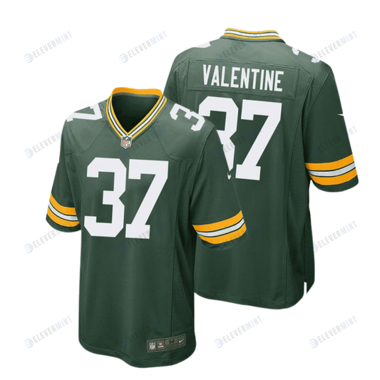 Carrington Valentine 37 Green Bay Packers Men Home Game Jersey - Green