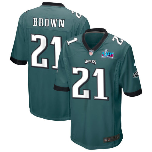 Sydney Brown Philadelphia Eagles Nike Super Bowl LVII Game Jersey - Midnight Green