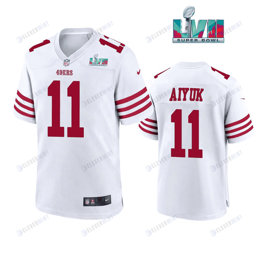 Brandon Aiyuk 11 San Francisco 49Ers Super Bowl LVII Men Game Jersey- White