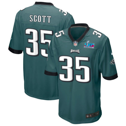 Boston Scott Philadelphia Eagles Nike Super Bowl LVII Game Jersey - Midnight Green