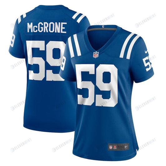 Cameron McGrone 59 Indianapolis Colts Women Team Game Jersey - Royal