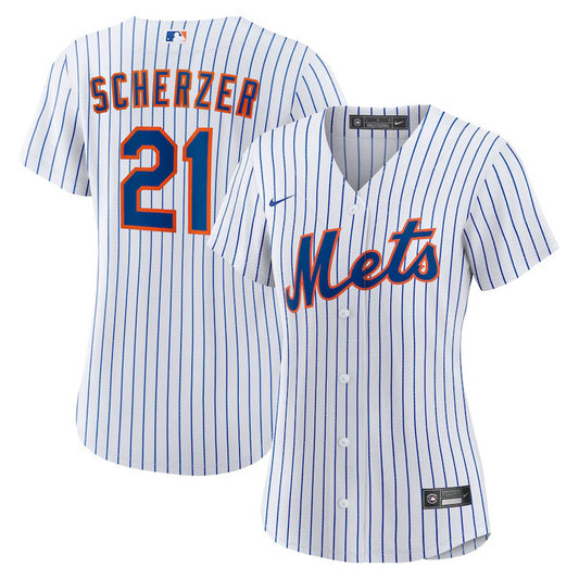 Women's New York Mets Max Scherzer Cool Base Replica Home Jersey - White