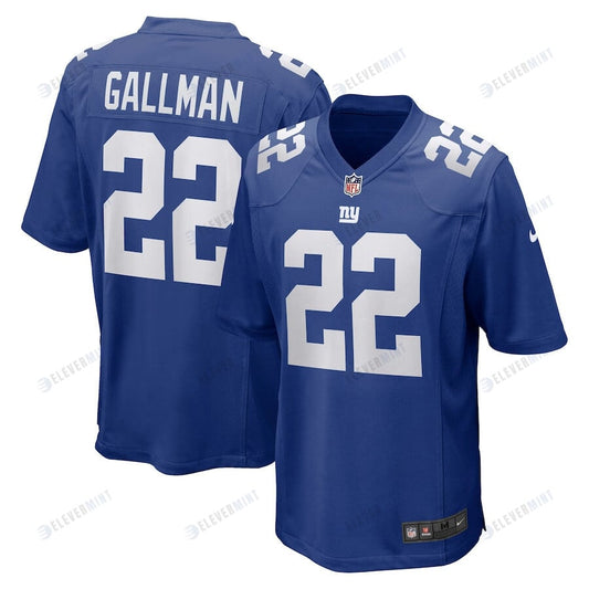 Wayne Gallman 22 New York Giants Men Game Jersey - Royal